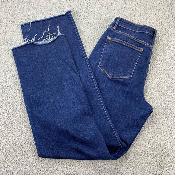 Judy Blue Women's Straight Fit Raw Frayed Hem High Rise Jeans | Size: 11/30 - Picture 6 of 13